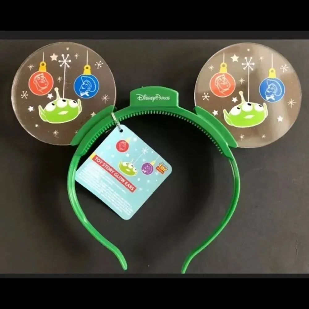 DISNEY PARKS TOY STORY GLOW EARS LIGHT-UP MICKEY MOUSE CHRISTMAS HEADBAND N